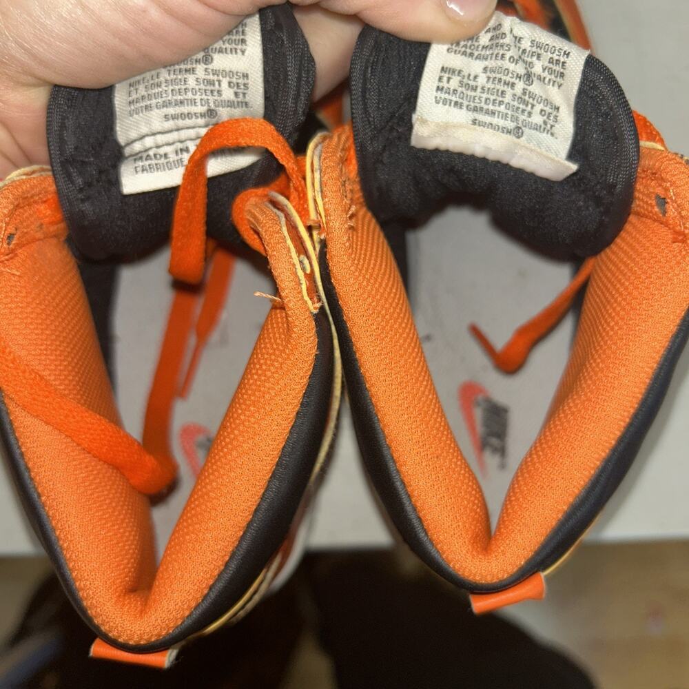 Size 5y - Nike Dunk High Chenille Swoosh - Safety Orange - Picture 9 of 10